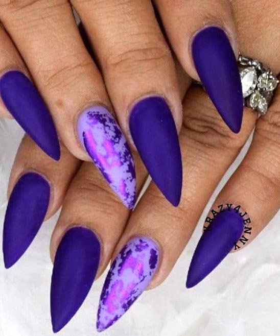 Nail Designs Purple and White