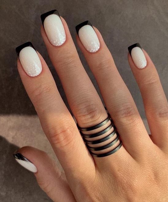 Nail Designs With Black and White Nail Polish