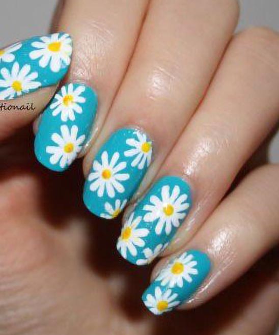 Nail Designs With Blue and White