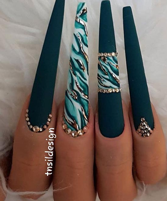 Nail Designs With Emerald Green