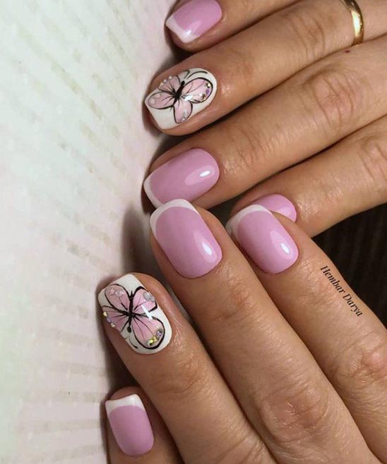 Nail Designs for Toes Pink French Tip