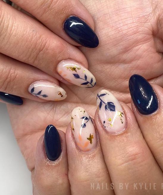 Nail Designs in Navy Blue