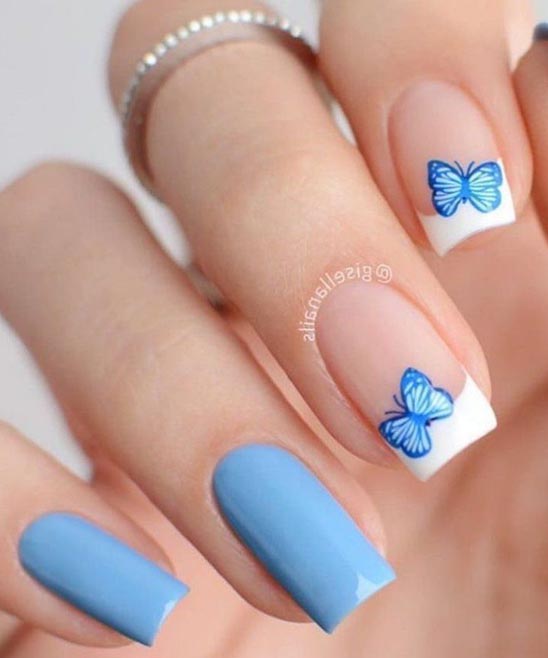 Nail Designs on Baby Blue