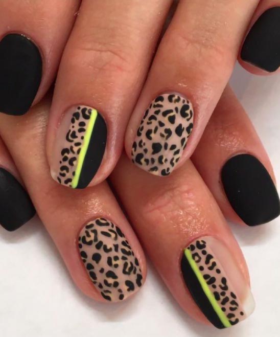 Nail Designs on Black Polish