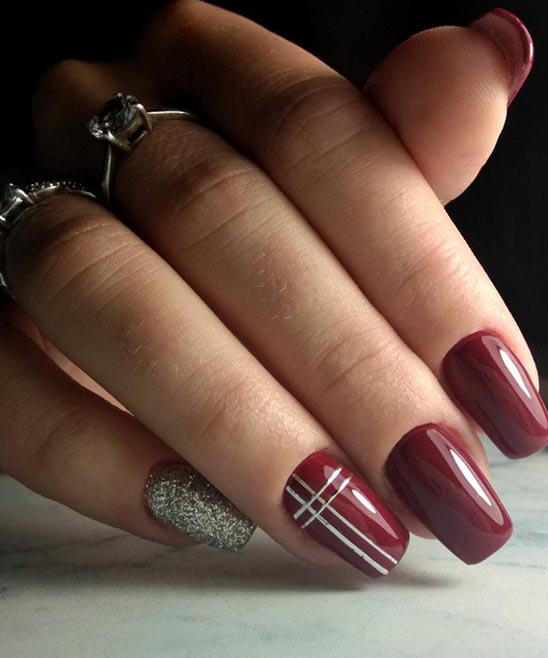 Nail Ideas for Burgundy Dress