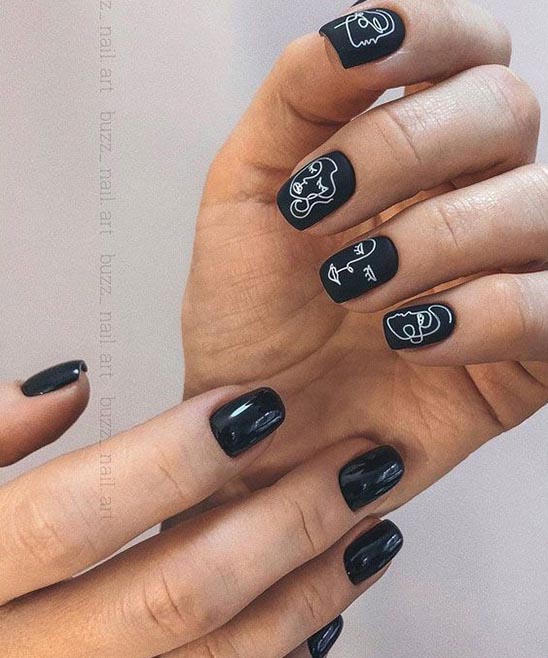 Nail Polish Designs Black