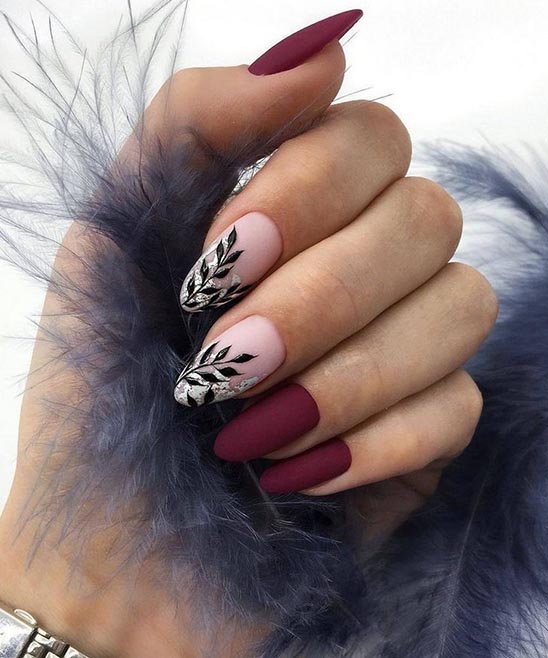 Nail Style and Color Burgundy and Gold.jpg