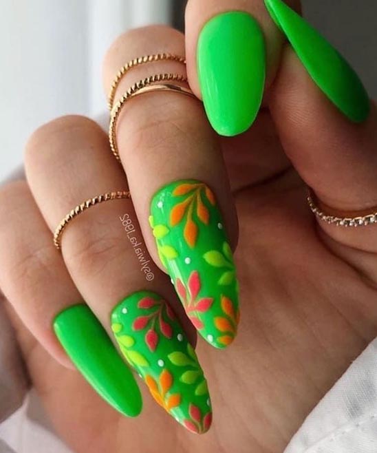 Nails Design Lime Green