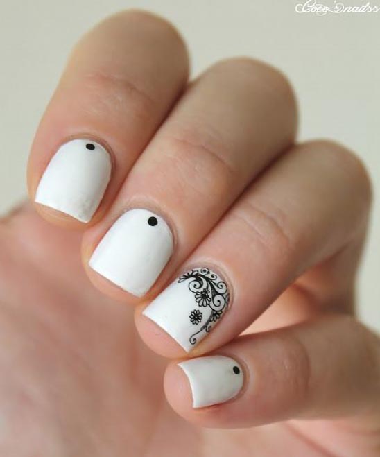 Nails Idea Black and White