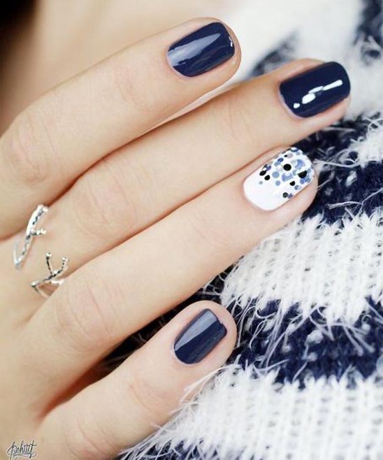 Navy Blue Nail Designs for Prom