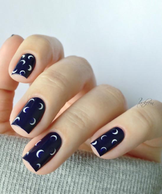 Navy Blue Nail Polish Design