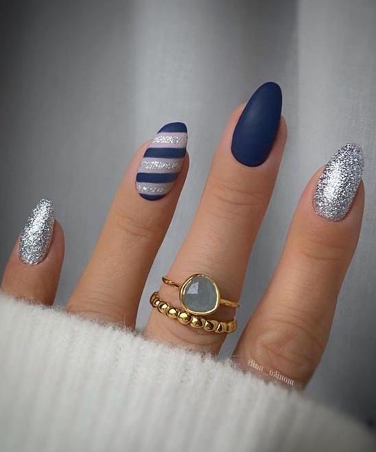 Navy Blue Nails Designs