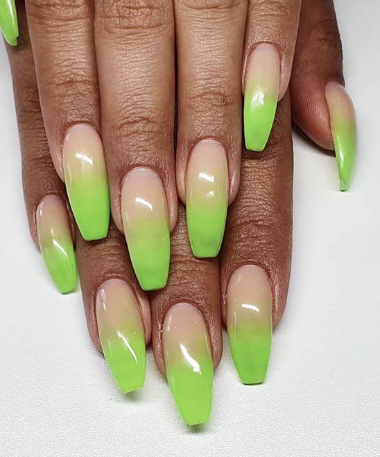 Neon Green Gel Nail Designs