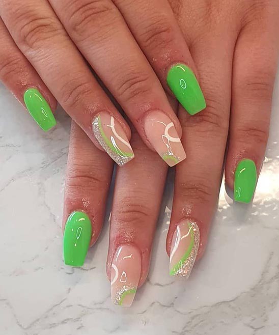 Neon Green Nail Designs Pictures