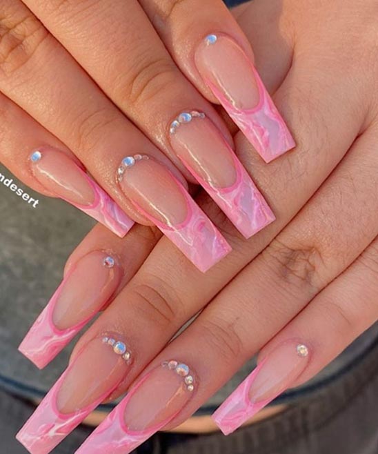 Nude With Hint of Pink Color Nails Coffin Designs.jpg