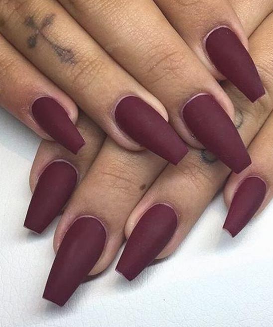 Ombre Nails Burgundy