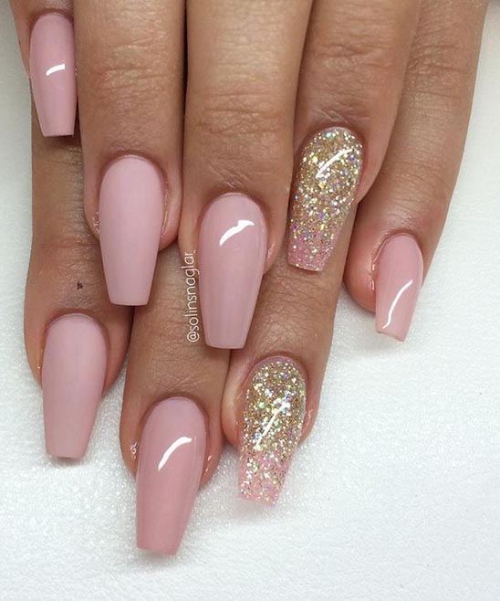 Ombre Nails Pink and White Coffin