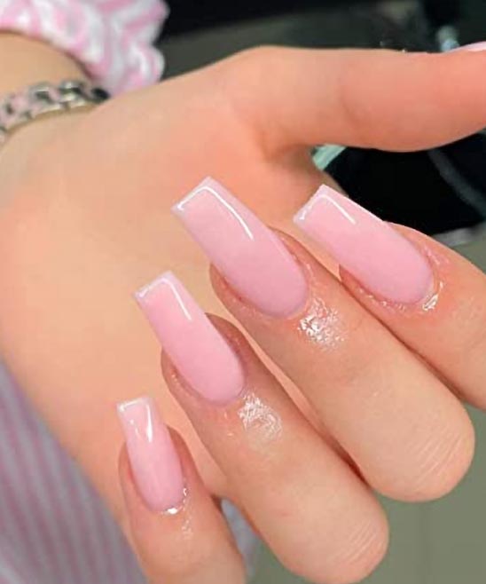 Ombre Pink Coffin Nails