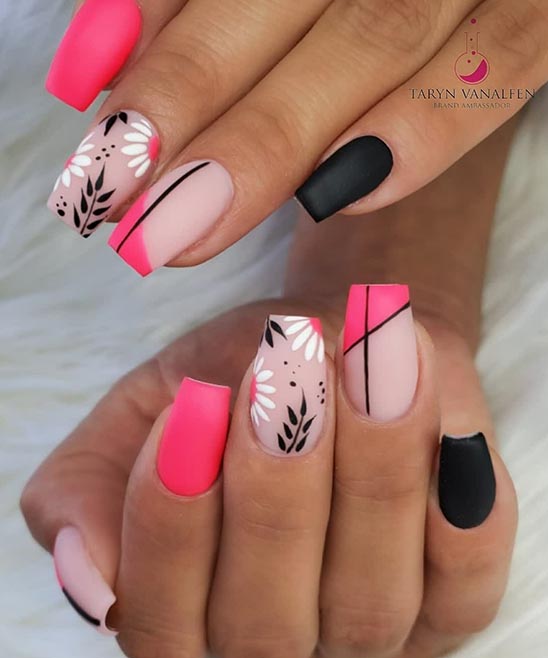 Ombre White and Pink Coffin Nails
