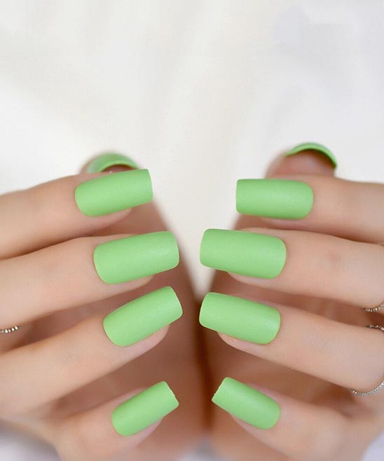 Pastel Green Nails Designs