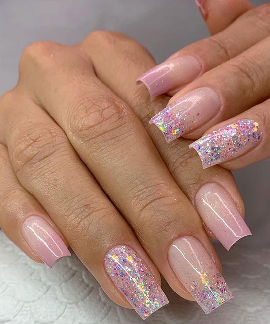 Pink Acrylic Coffin Nails