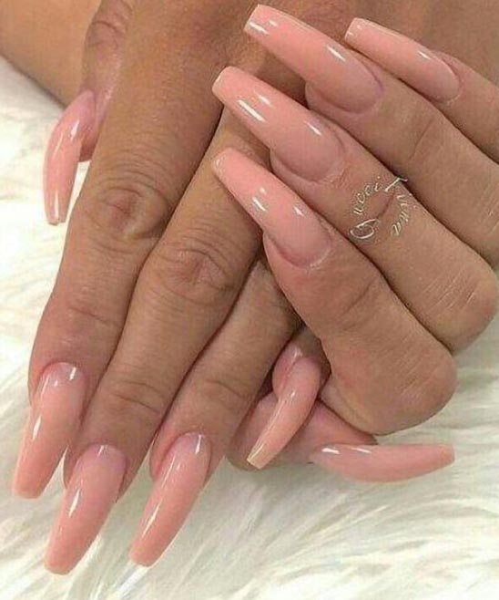 Pink Acrylic Nails Coffin