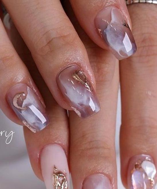 50+ Rose Gold Marble Nails (2024) - TailoringinHindi
