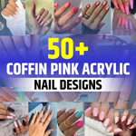 Pink Coffin Acrylic Nails
