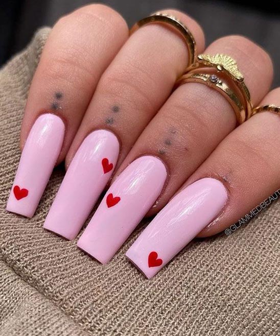 Pink French Coffin Nails