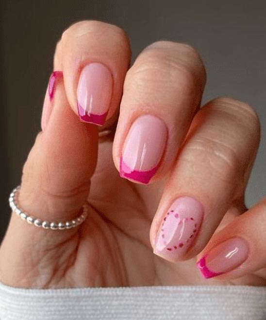Pink French Tips Nail Designs