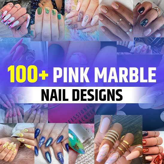 Pink Marble Nails