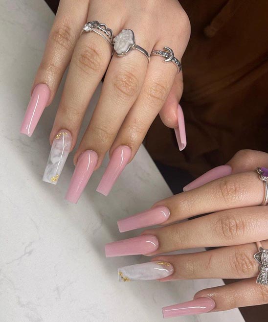 Pink Nails Coffin