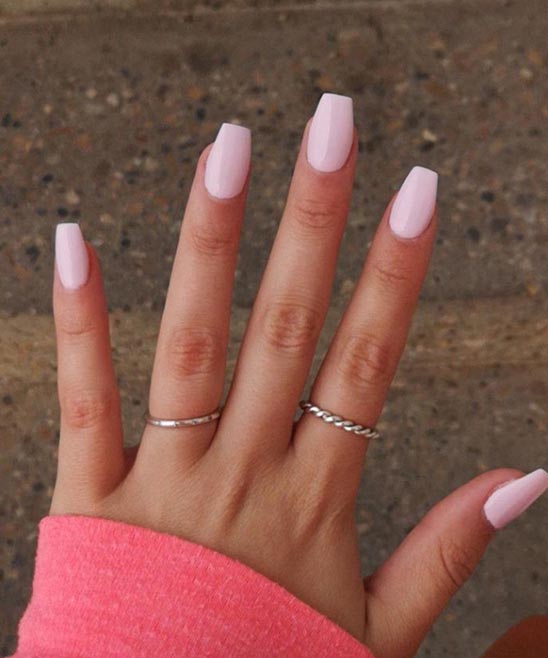 Pink Ombre Coffin Nails