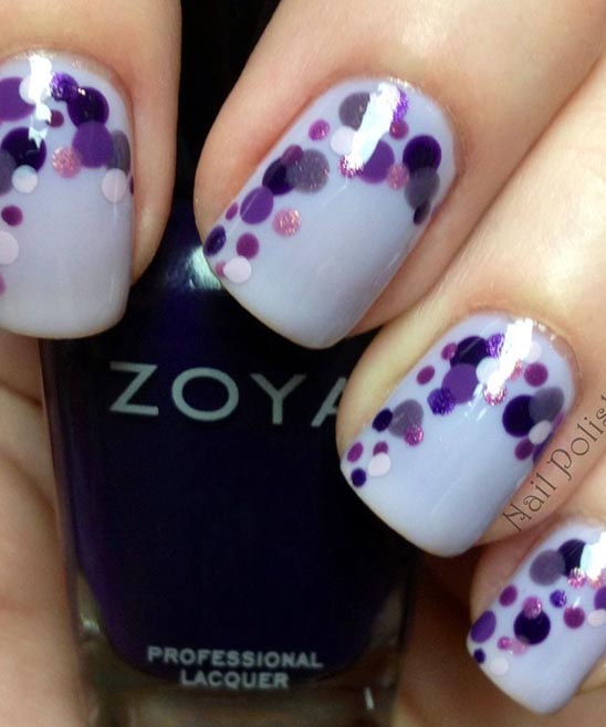 Pink Purple and Blue Nail Designs
