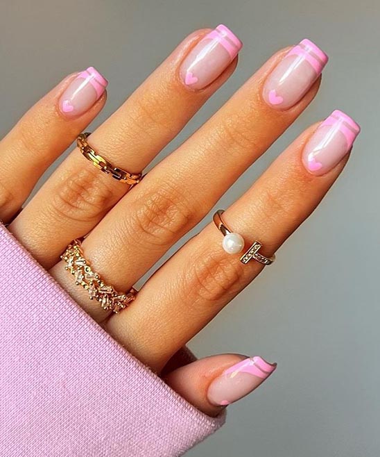 Pink and White Acrylic Nails Coffin
