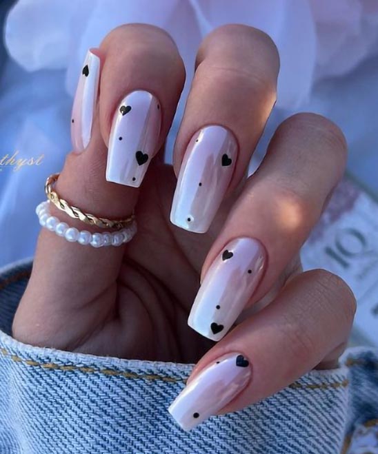 Pink and White Coffin Nail Designs