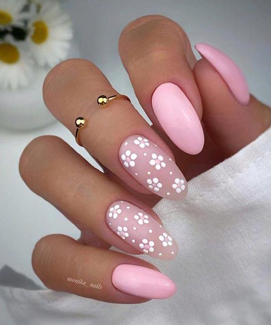 Pink and White Ombre Nails Coffin Shape