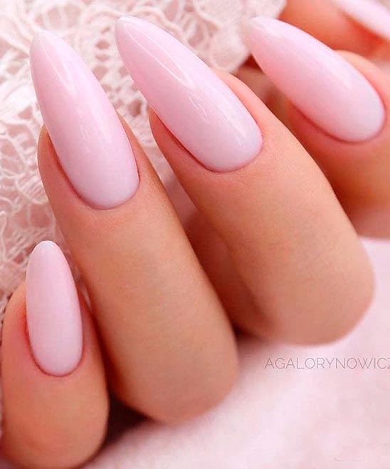 Pink to White Ombre Coffin Nails