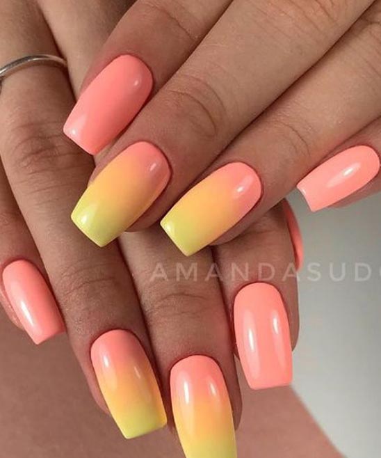 Pink to White Ombre Nails Coffin