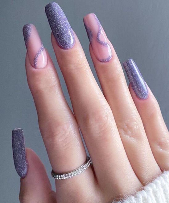 Purple Flower Nail Designs