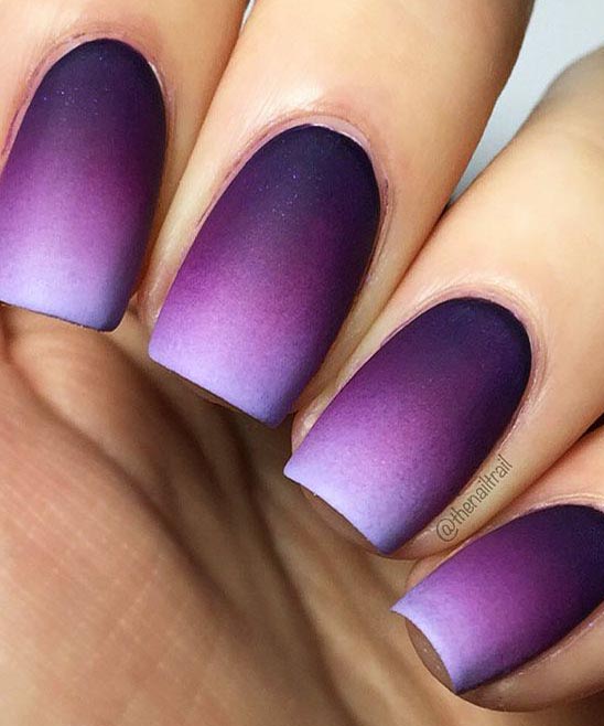 Purple Flower Nail Designs