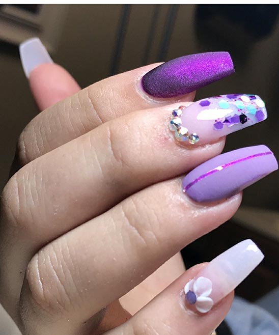 Purple French Nail Designs