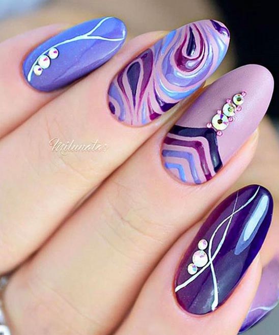 Purple French Tip Nail Designs