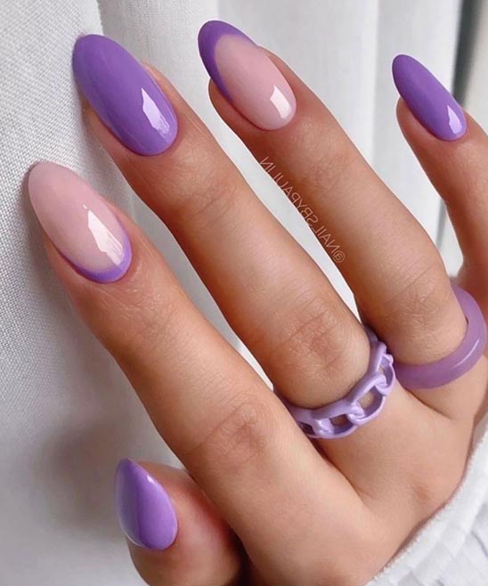 Purple Marble Nail Designs