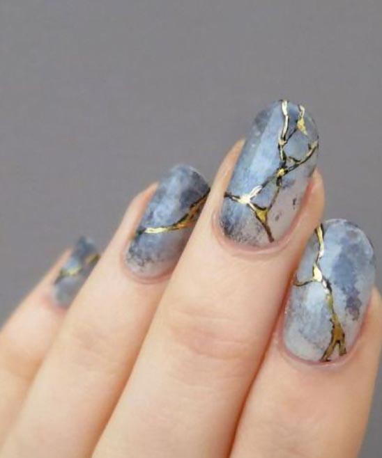 Purple Marble Nails
