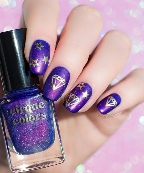 Purple Nail Art Designs