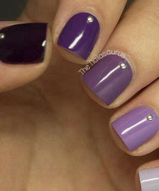 Purple Nail Designs for Short Nails