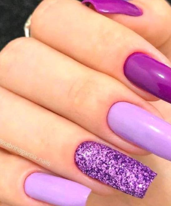 Purple Nail Tip Designs