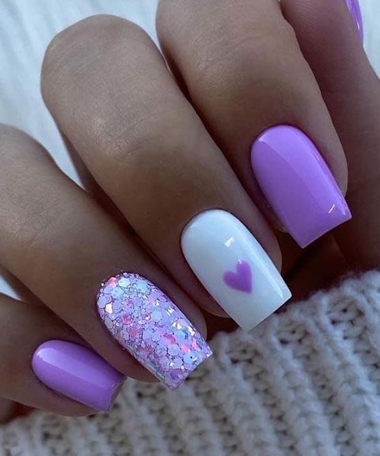 Purple Nails Designs Glitter