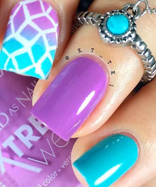 Purple Nails With Designs